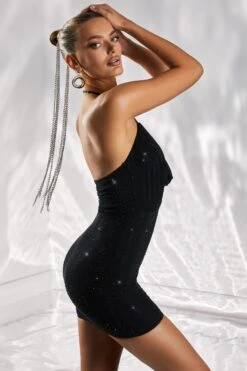 Cowl Neck Mini Dress In Black -Pretty Dresses Sales 4962 6 pretty principle black cowel neck bodycon mini dress 1