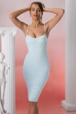 Corset Detail Midi Dress In Aqua 13 Corset Detail Midi Dress In Aqua -Pretty Dresses Sales 5307 1 eftychia aqua corset detail midi dress