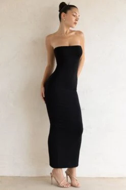 Bandeau Maxi Dress In Black -Pretty Dresses Sales 5467 4 Black Tube Maxi Dress
