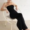 Bandeau Maxi Dress In Black