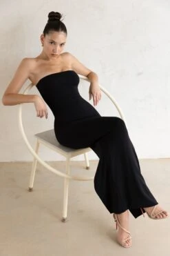Bandeau Maxi Dress In Black