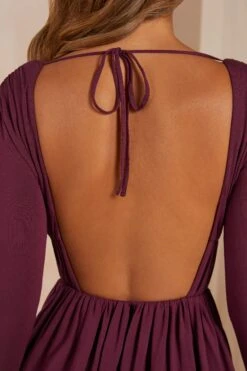 A-Line Plunge Neck Long Sleeve Mini Dress In Plum 13 A-Line Plunge Neck Long Sleeve Mini Dress In Plum -Pretty Dresses Sales 5498 6 Lara Plum A Linie Plunge Mini Dress 48e23309 dc1b 4b58 85cd 42817e1e37f0