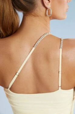 Asymmetric Draped Cut Out Mini Dress In Ivory -Pretty Dresses Sales 5502 8 Lykke Ivory Asymmetric Draped Cut Out Mini Dress