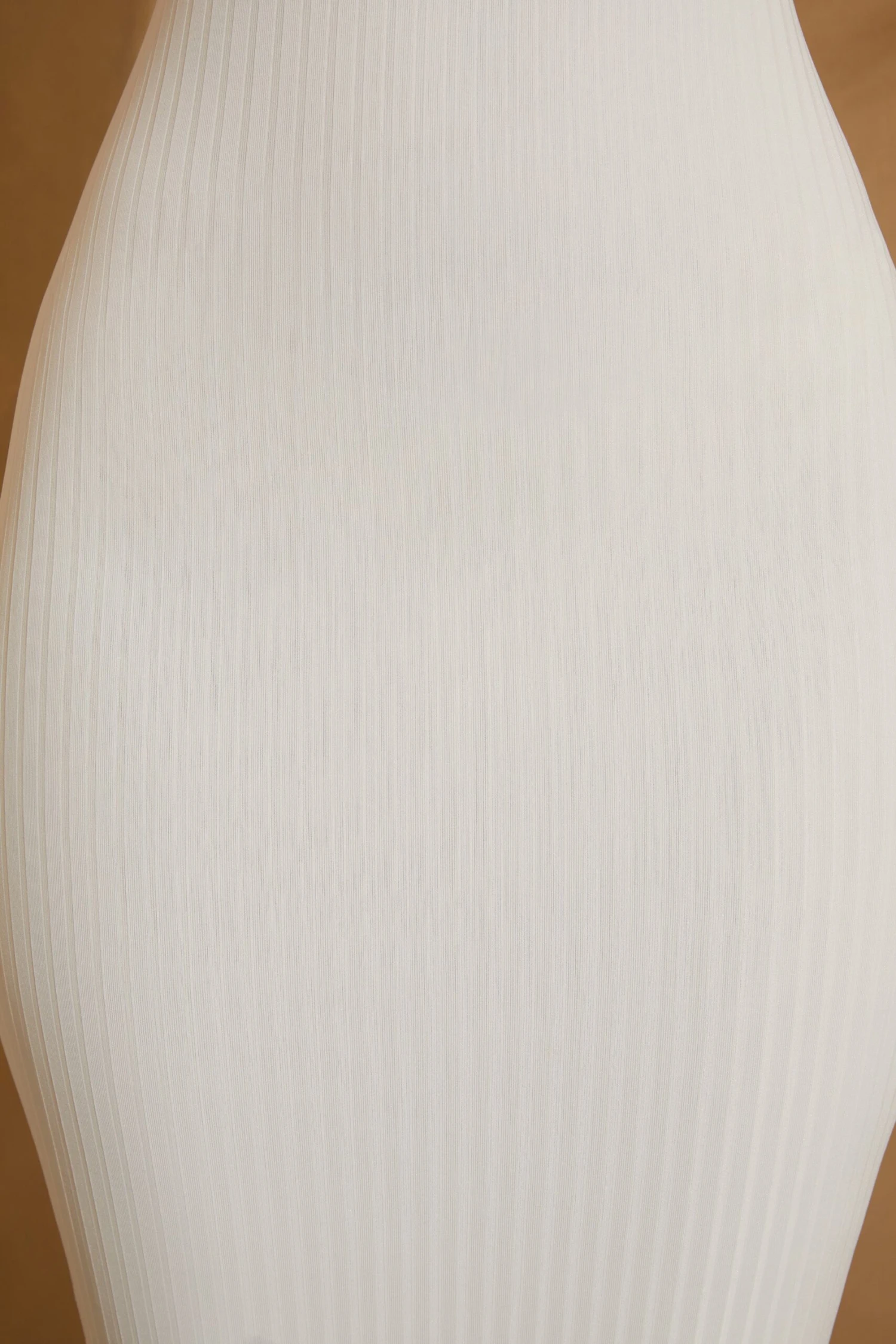 Racer Neck Ribbed Midi Dress In White 4 Racer Neck Ribbed Midi Dress In White - Image 4