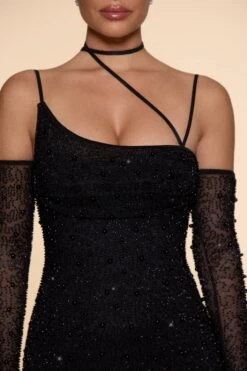 Embellished Asymmetric Corset Mini Dress In Black -Pretty Dresses Sales 6129 7 Soho Black Asymmetric Cowl Neck Mini Dress