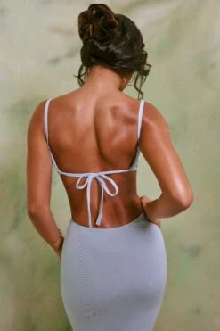 Ruched Cut Out Midi Dress In Sky Grey -Pretty Dresses Sales 6203 6 Demetria Sky Grey Cut Out Maxi Dress d988ecb7 9627 4919 929e c72efc90cfe7