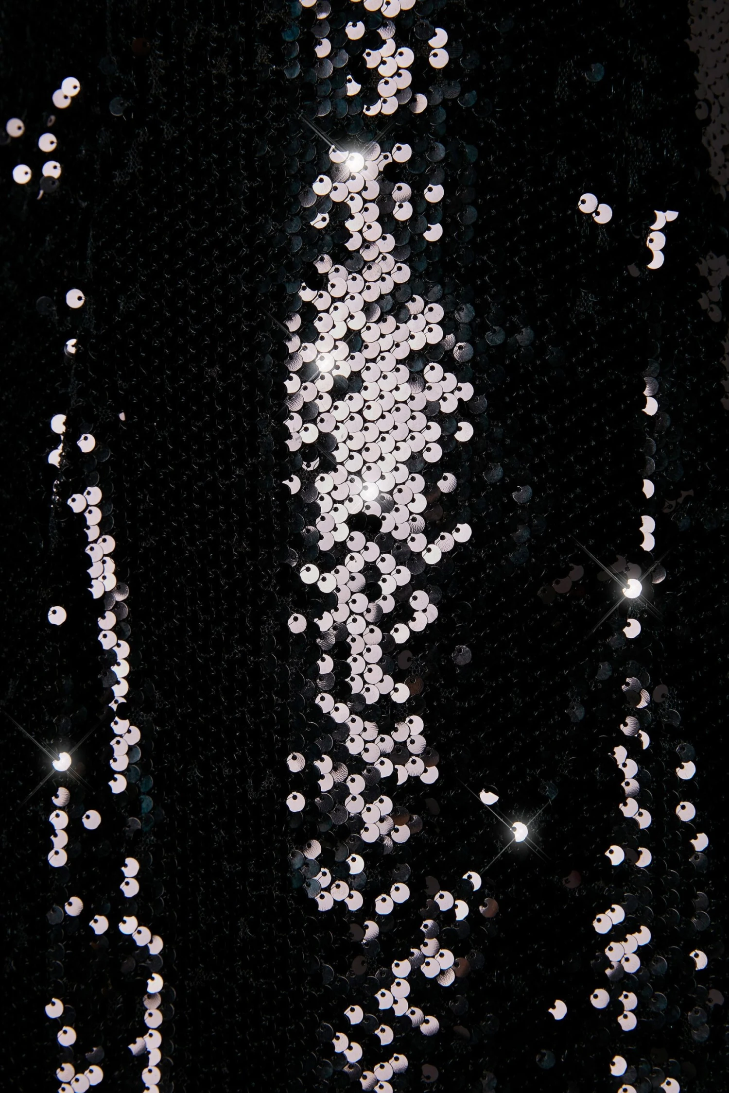 Off The Shoulder Sequin A-Line Mini Dress In Black 6 Off The Shoulder Sequin A-Line Mini Dress In Black - Image 6