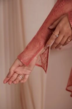 Long Sleeve Lace Corset Mini Dress In Terracotta -Pretty Dresses Sales 6729 5 Ninette Terracotta Lace Long Sleeve Mini Dress