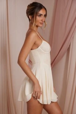 Plunge Neck Lace Corset Mini Dress In Ivory 11 Plunge Neck Lace Corset Mini Dress In Ivory -Pretty Dresses Sales 6730 5 Elodie Ivory Lace Plunge Mini Dress