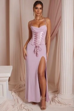 Lace Up Corset Maxi Dress In Dusty Pink -Pretty Dresses Sales 6749 2 Coralie Dusty Pink Lace Up Corset Maxi Dress