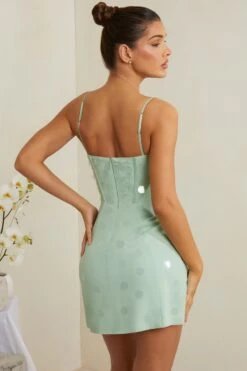 Pretty Dresses Sales 35 Pretty Dresses Sales -Pretty Dresses Sales 6956 10 Constance Sage Tonal Sequin Gown Mini Dress